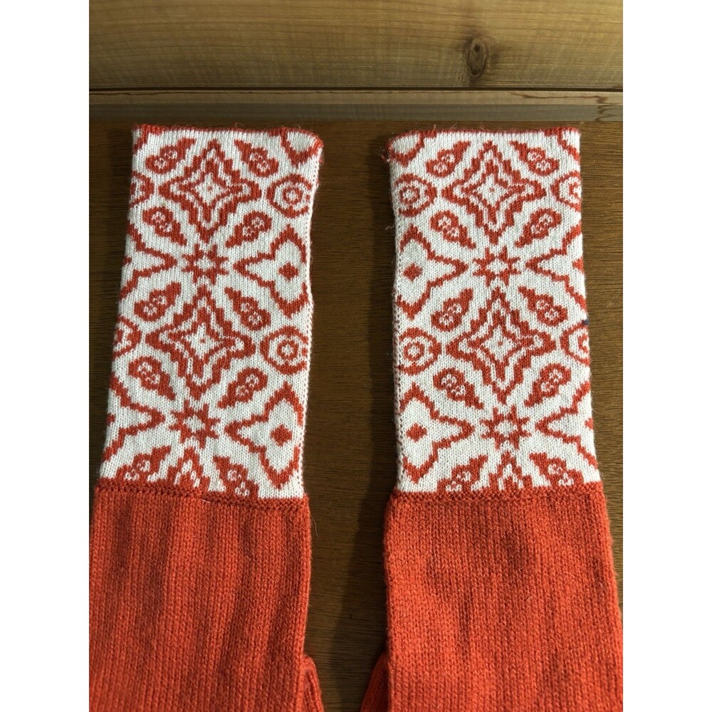 Vera Bradley Gloves Orange Silhouette Pattern Long Foldable Versatile Soft - Picture 7 of 9